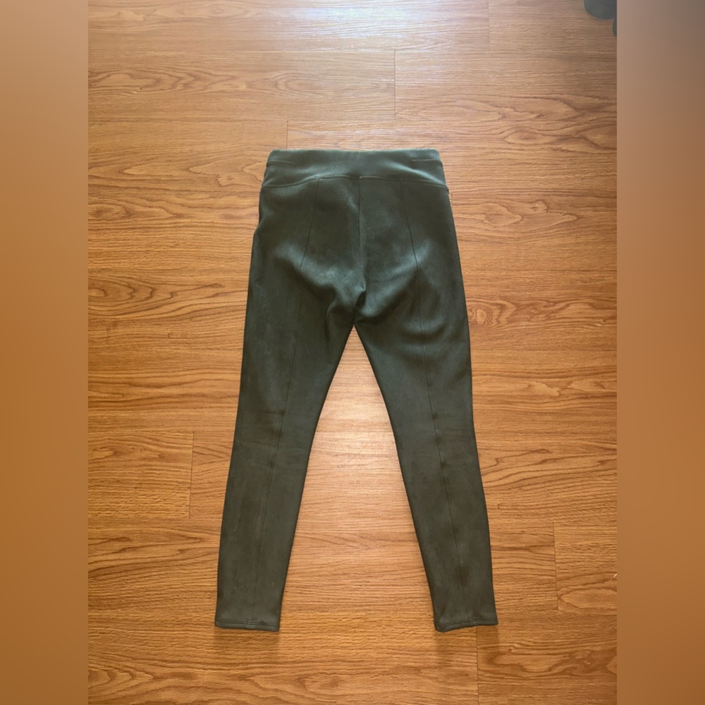 SPANX Suede Leggings Size Small Olive Green. - Picture 4 of 10